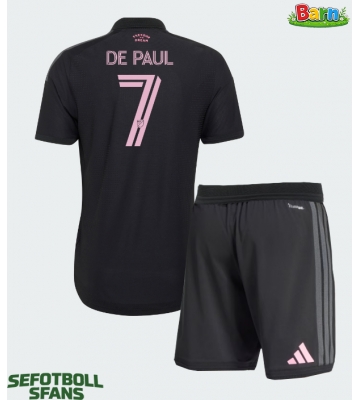 Inter Miami Rodrigo De Paul #7 Bortaställ Barn 2026-27 Kortärmad (+ Korta byxor)